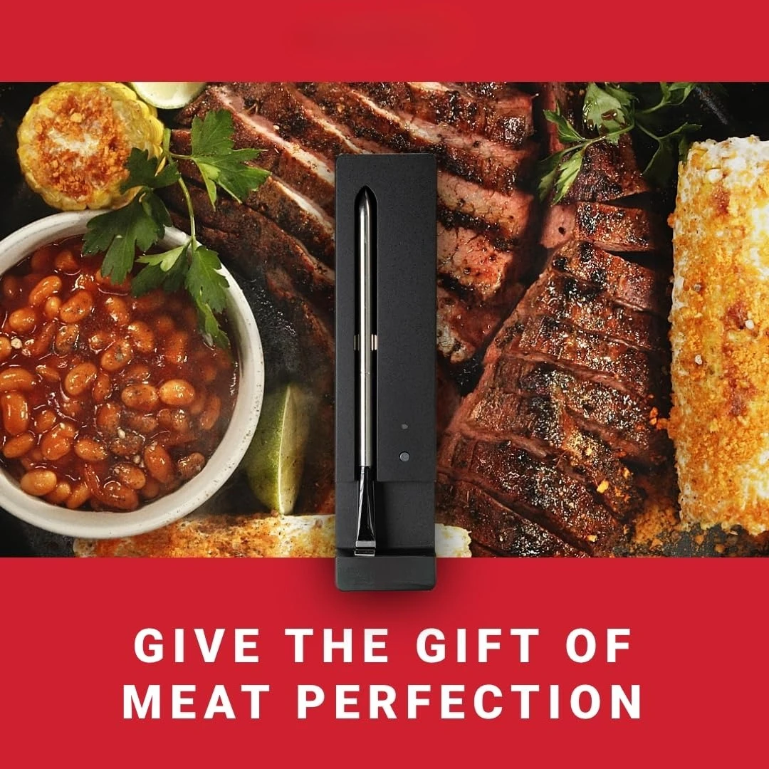 

SE: Smart Bluetooth Meat Thermometer | Long-Range Wireless Probe for Oven, Grilling, Smoking, BBQ & Air Fryer | Dual Sensors