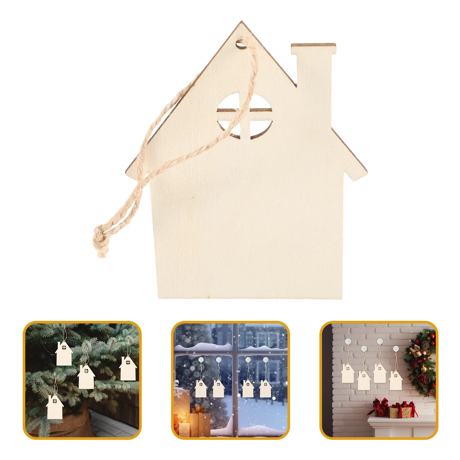 

20 Pcs Hanging Ornaments Crafts Decors Crafting Embellishments for Holiday Mini Houses Household