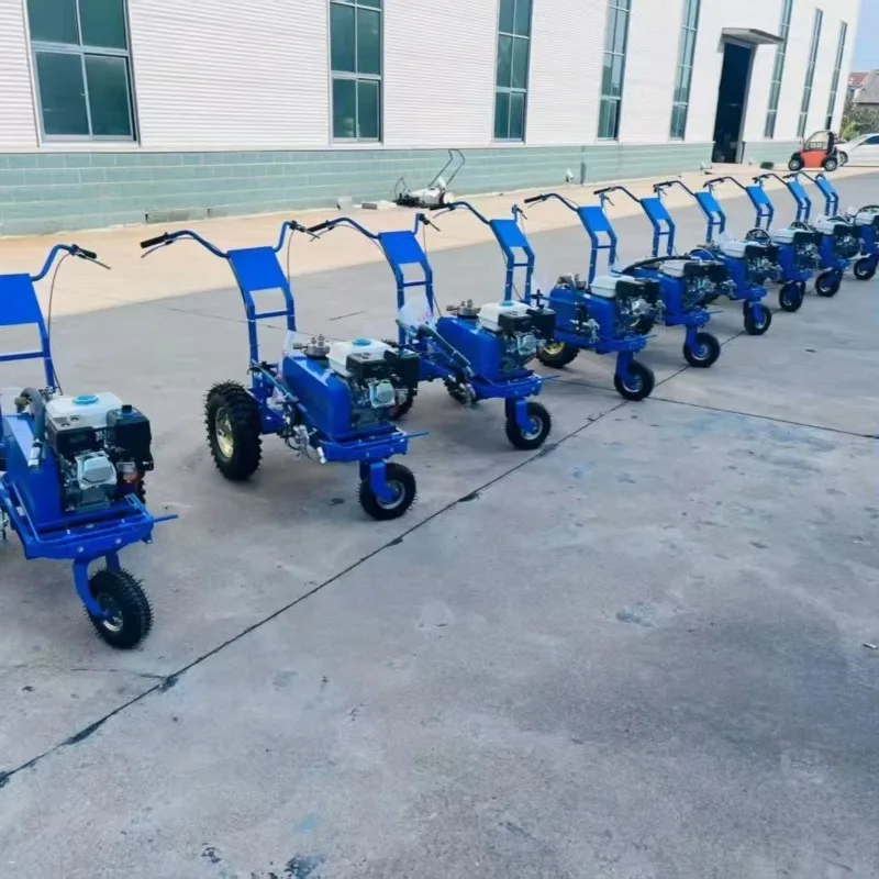 Hand pushed  beads glass making machine road marking fusing equipment  field striping line marker