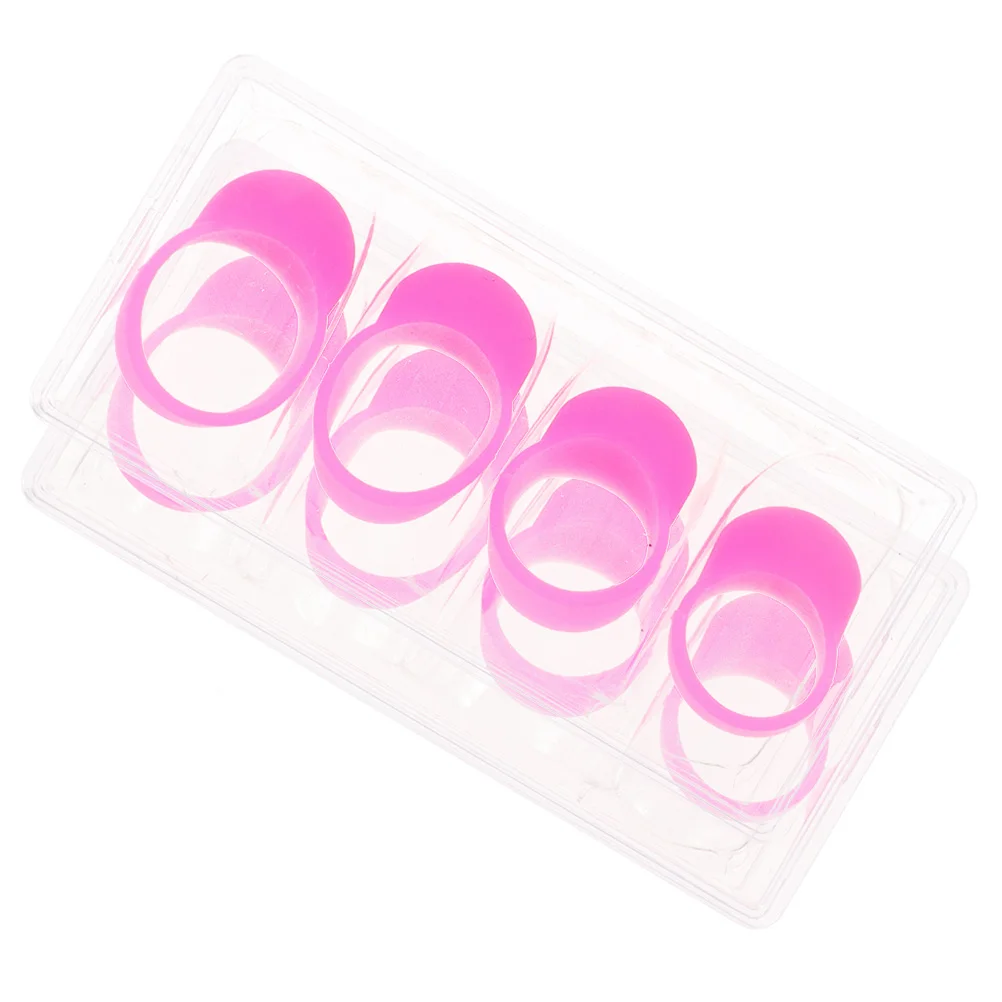 

8 pcs Pink Drumstick Finger Covers Silicone Steel Tongue Accessories Protective Sleeves for Percussion Instruments Musical