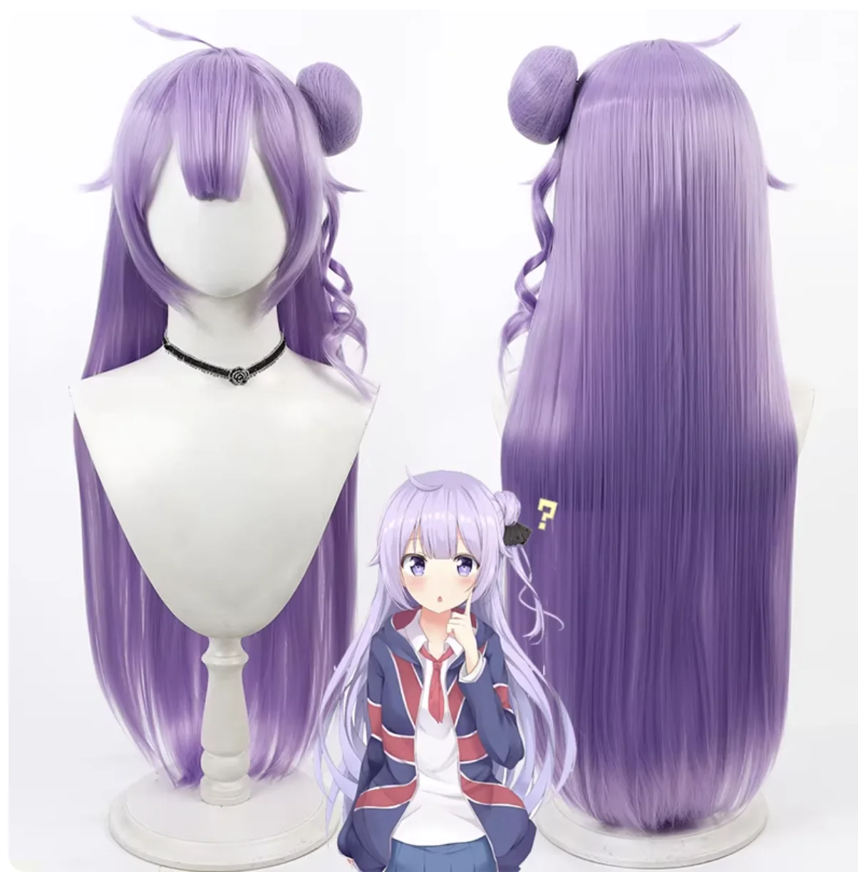 

Парик для косплея HMS Unicorn из Azur Lane, длинный, фиолетовый, для Хэллоуинских карнавальных вечеринок