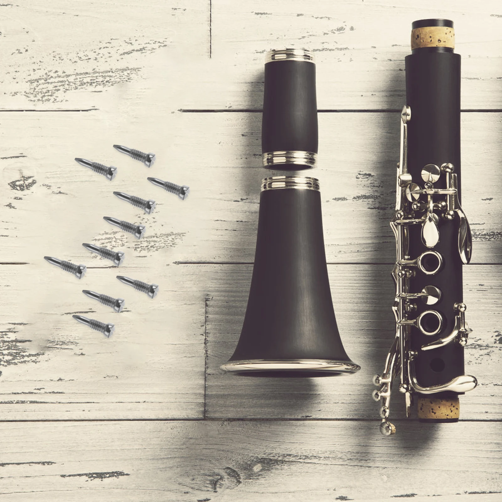 

30pcs Instrument Key Rod Screws For Saxophone Repair Metal Rat-Tail Screw Alto Sax Accessories Diy Maintenance Tool