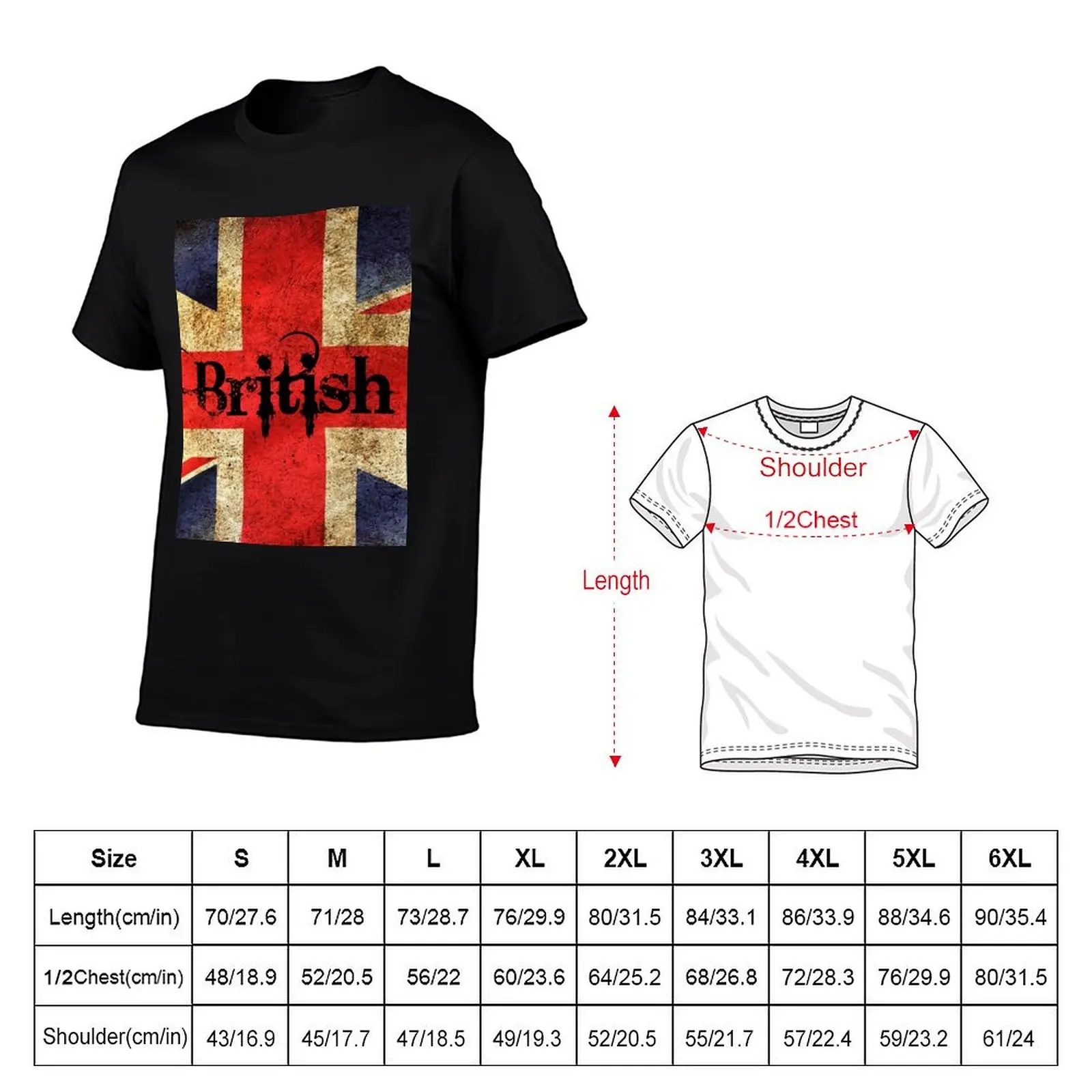 British - Union Jack T-Shirt graphic shirts summer tops summer clothes vintage anime shirt mens white t shirts