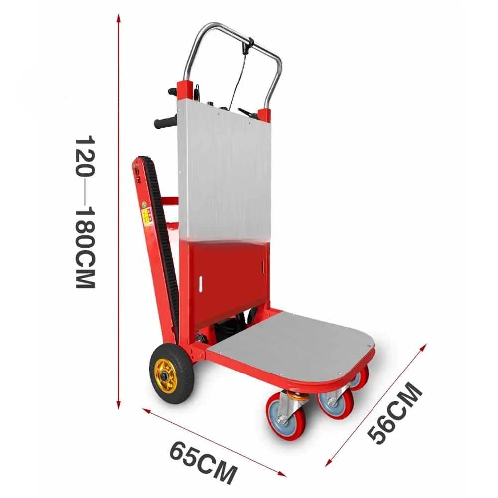 400kg Big Wheel Electric Stair Climbing Car, Climbing Cart Crawler-Type up and down Stair Climber Folding Vehicle Cargo Trolley