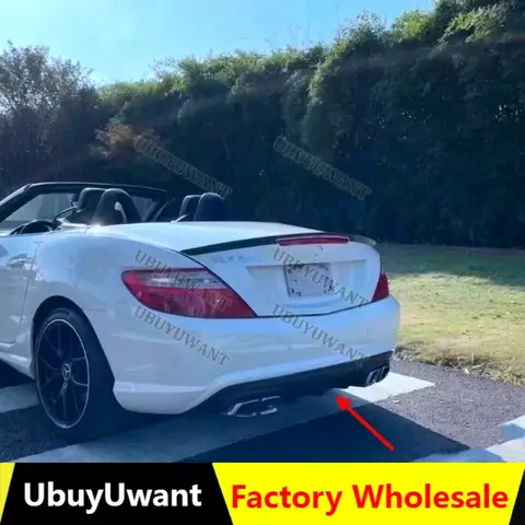 벤츠 SLK 클래스 R172 SLK200 SLK250 카본 파이버 리어 범퍼 립 스포일러 디퓨저 커버 2010-2019 (AMG 버전 전용)