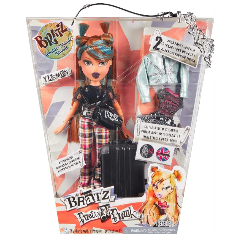 New Surprise Bratz Pretty 'N' Punk Yasmin Fashion Dressup Dolls Accessories Girls Play House Toys Christmas Gift for Children