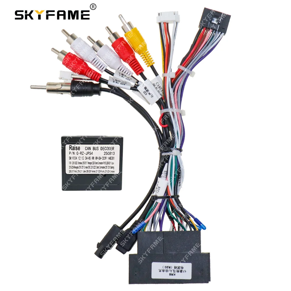 SKYFAME Car 16pin Wiring Harness Adapter Canbus Box Decoder For Jeep Grand Cherokee Wrangler Renegade Grand Commander Fiat 500