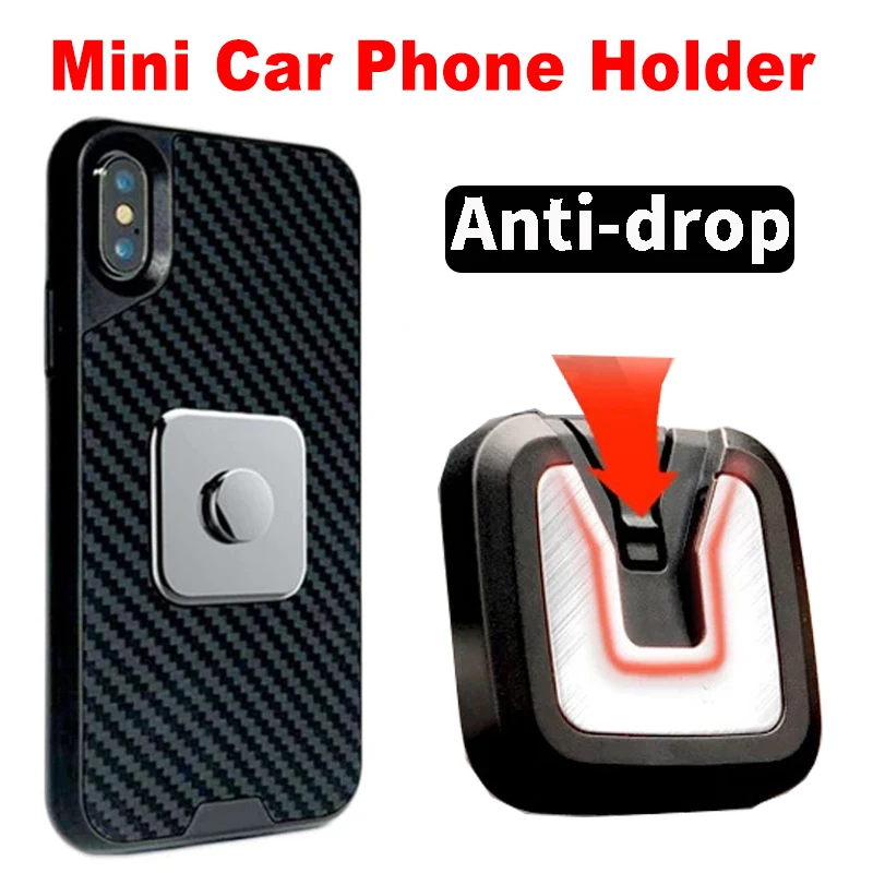 Car Phone Holder Snap Bracket Mini Car Multifunctional Navigation Stand Anti-drop Fixed Support for iPhone Samsung Xiaomi New