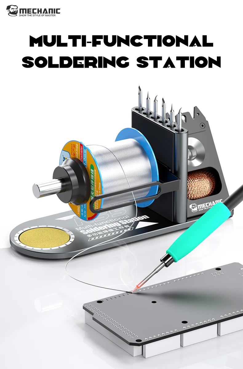 MECHANIC RS5 Multifunctional Welding Workbench Prevents Oxidation of Soldering Iron Tip Keeps PCB Components Clean Repair Tools