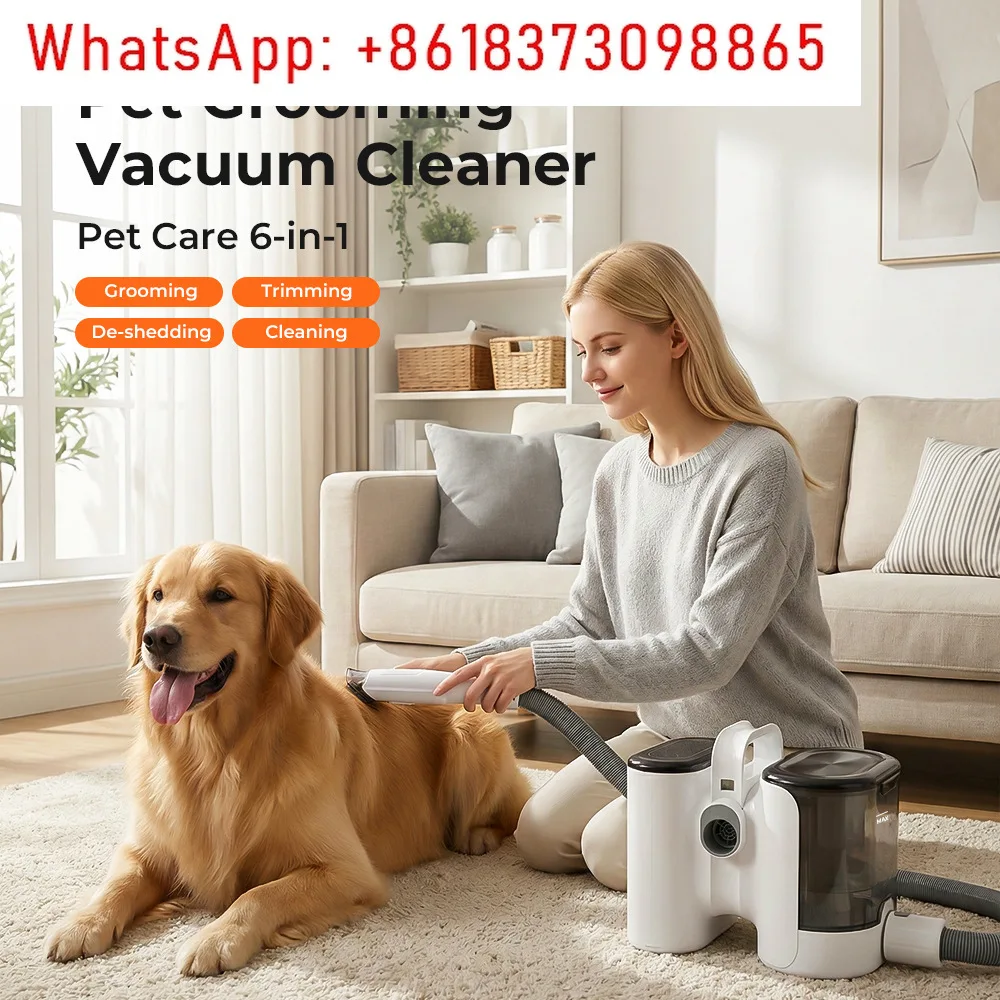 Multi-Functional Pet Hair Trimmer with Suction Cleaning and Blowing Function for Dogs and Cats