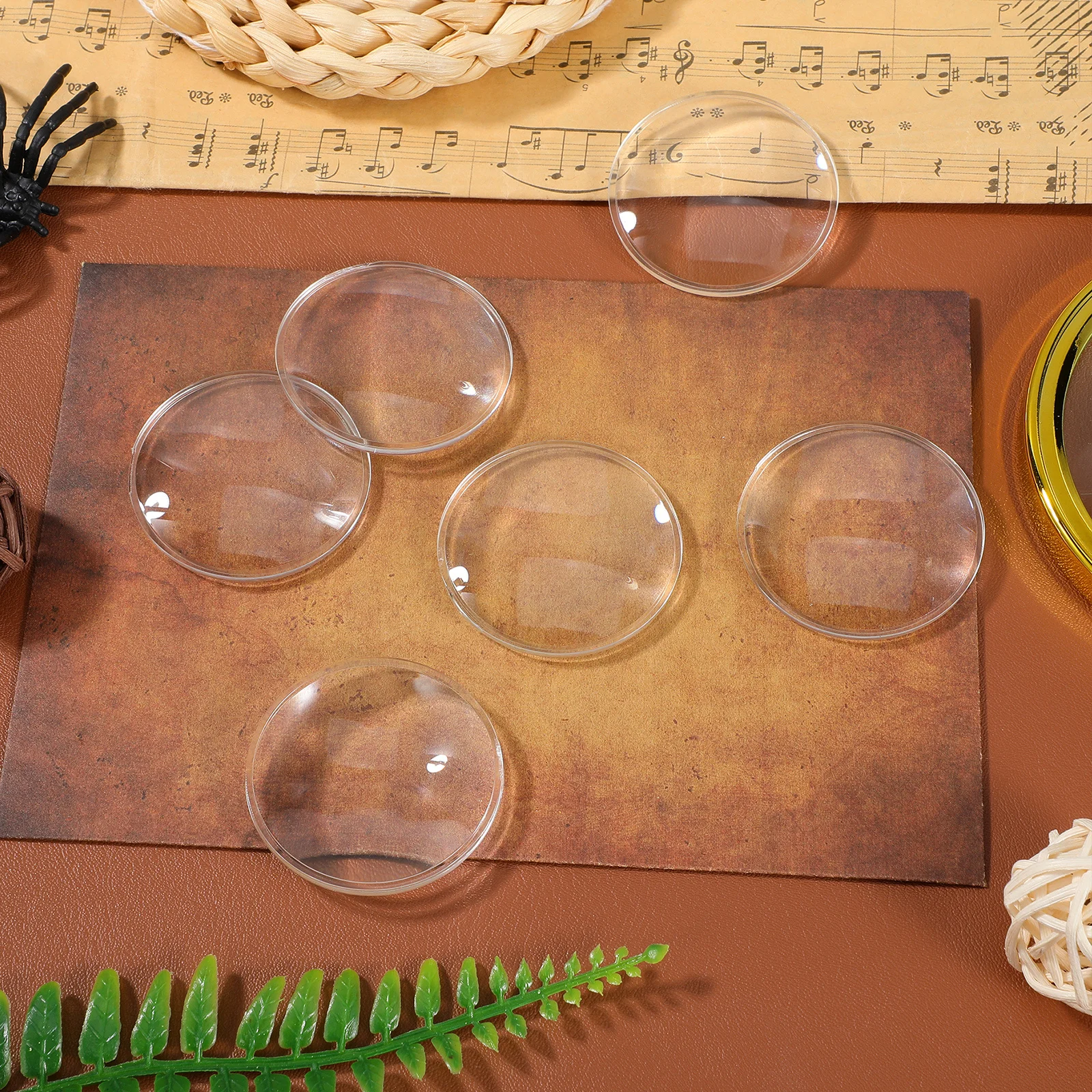 20Pcs Magnifying Glass Lens Premium Double Convex Portable Reading Magnifier for Seniors Newspaper Book Map Jewelry Inspection