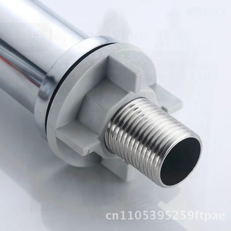 Stainless Steel Electroplating Press Delay Basin Faucet Single Unit Modern Minimalist Design for Hotel Public Wash Basin