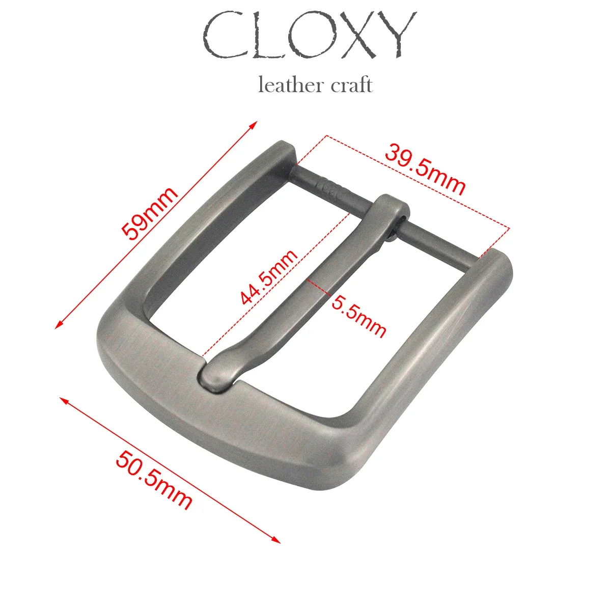 1PC 40mm Metal Brushed Belt Buckle Men End Bar Heel bar Single Pin Belt Half Buckle Leather Craft Belt Strapp Webbing 1-9/16\