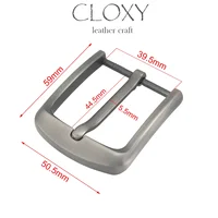 1Piece 40mm Metal Belt Buckle Men Laser Heel Bar Pin Buckle Leather Craft Waistband Head Belt Strap Webbing Parts Accessories 2