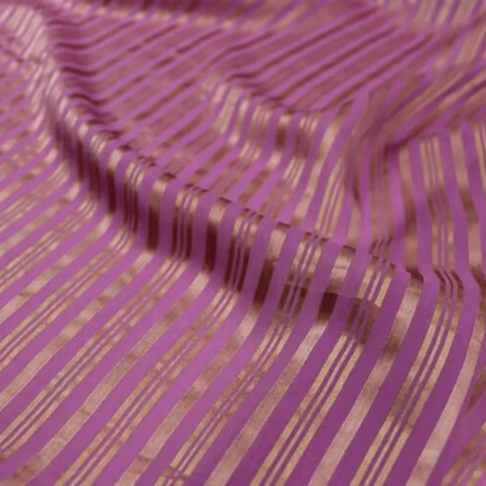 100% estilo de seda, nuevo diseño, calidad especial, gran Material, sensación suave, tela satinada a rayas de seda para mujer, vestido, falda de pijama