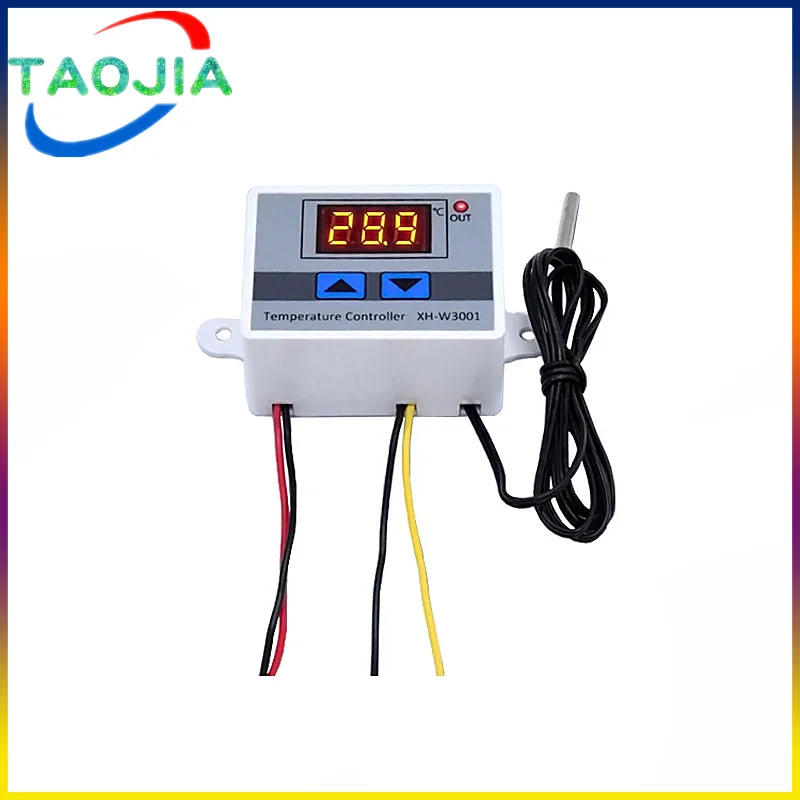 10A 12V 24V 220VAC Digital LED Temperature Controller XH-W3001 For Incubator Cooling Heating Switch Thermostat NTC Sensor