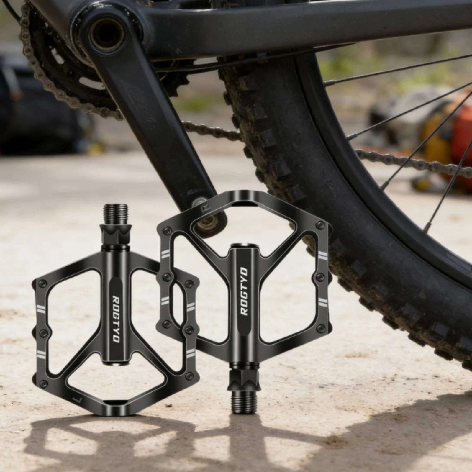 

Pedals with Sealed Bearings Aluminum Alloy Bike Flat Pedals Anti-Slip Grippy for Cyclists, Mountain Biking, Commuting