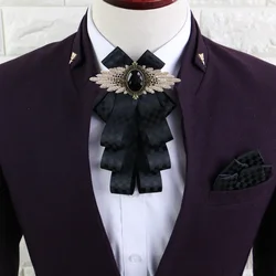 i-Remiel Brooch Flower Rhinestone Cloth Art Pins And Brooches Men's Clothing & Accessories Shirt Collar Accessories Vintage Men