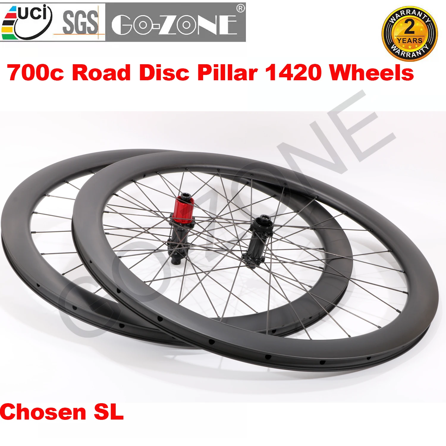 

Bike Parts Clincher Tubeless Tubular Carbon Wheelset Disc Brake 700c Chosen SL Pillar 1420 UCI Qualiy Carbon Road Wheels