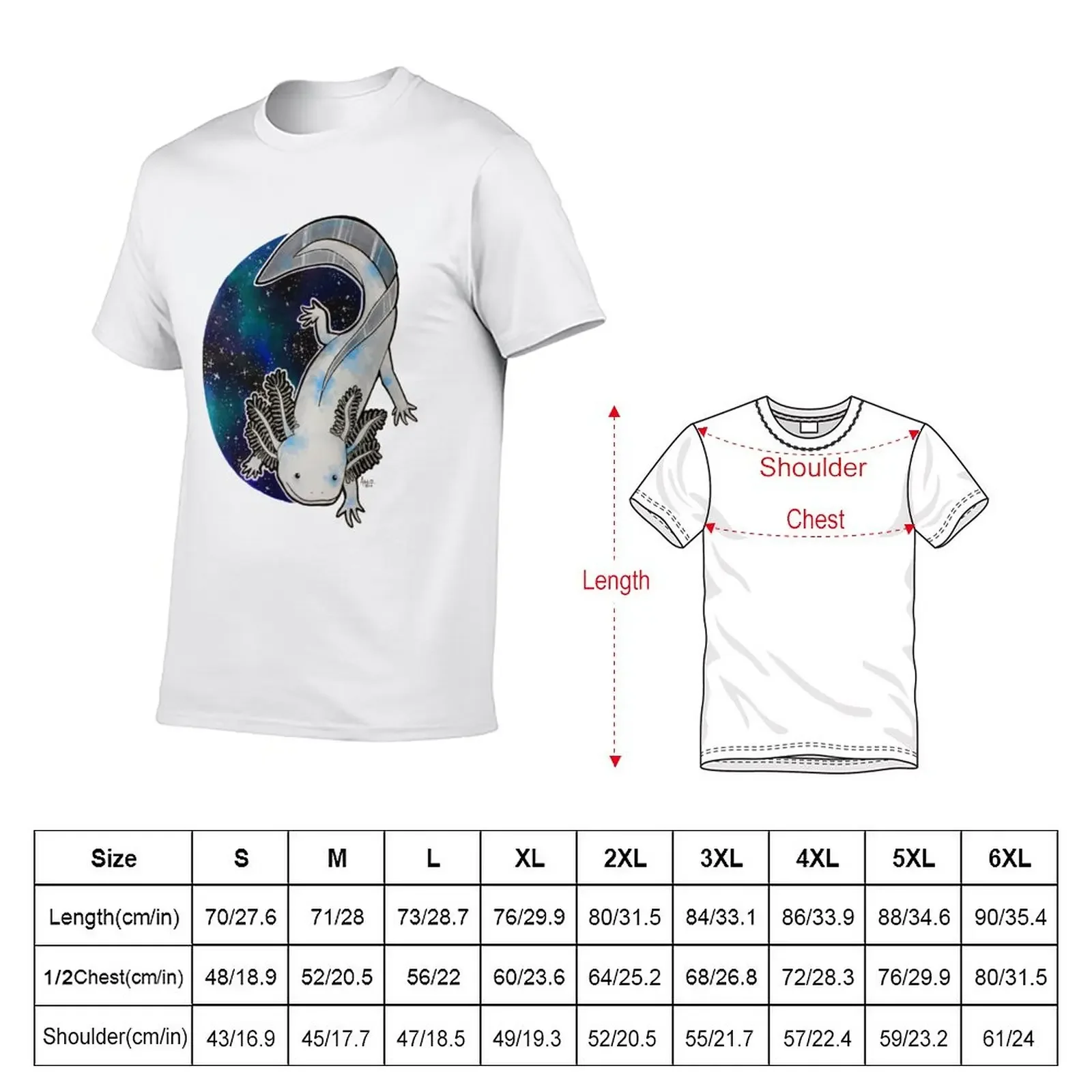 New Galaxy Axolotl Artwork T-Shirt T-shirt for a boy sublime t shirt Short sleeve t shirts for men pack