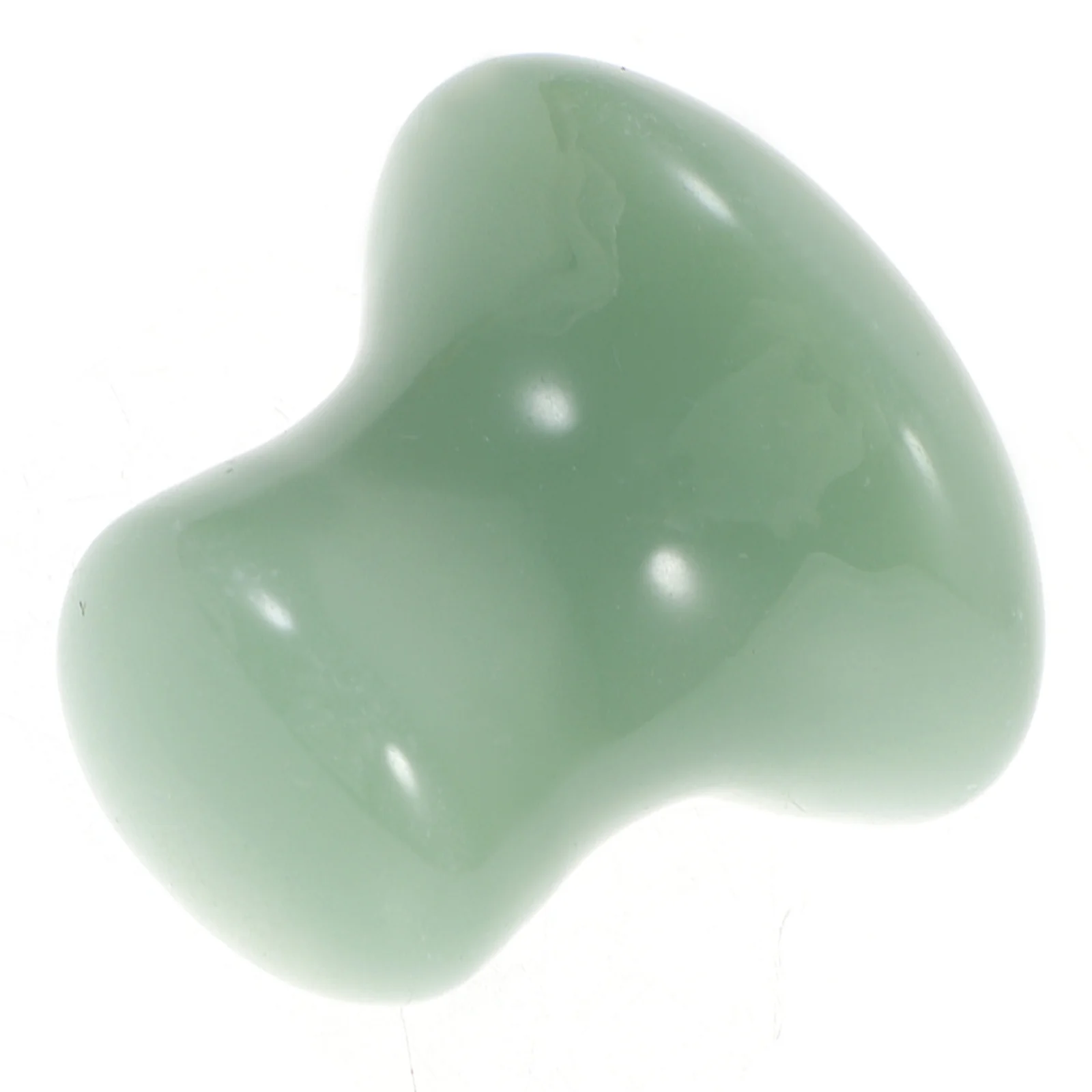 

1pc Facial Massage Stone Natural Jade Mushroom Head Durable Scraping Device Detox Beauty Tool Green Improve Circulation Reduce
