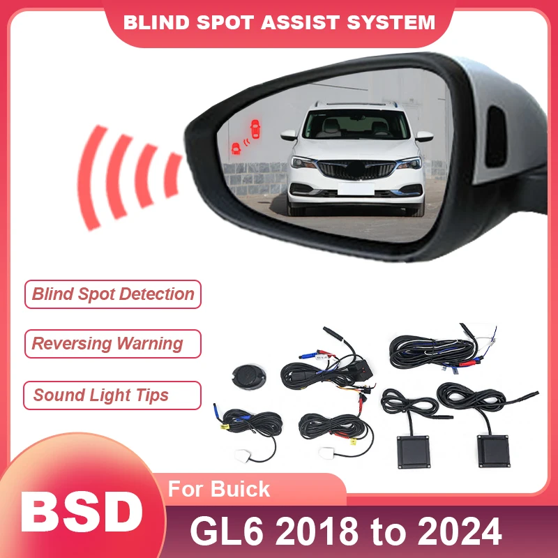 Car Smart Electronic Devices Blind Spot Detection System BSD BSM BSA Alarm Sensor Lane Change Assist For Buick GL6 2018 to 2024