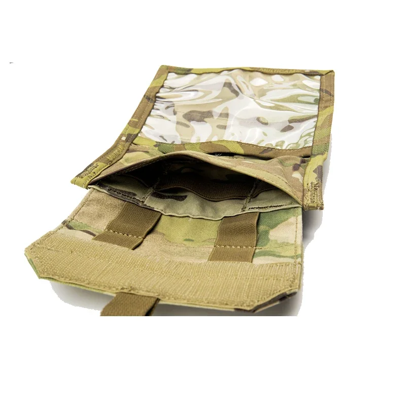 Bolsa de administración táctica Airsoft, chaleco colgante para el pecho, multiusos, 500D, bolsillo de almacenamiento plegable, Multicam, bolsa de mapa Molle