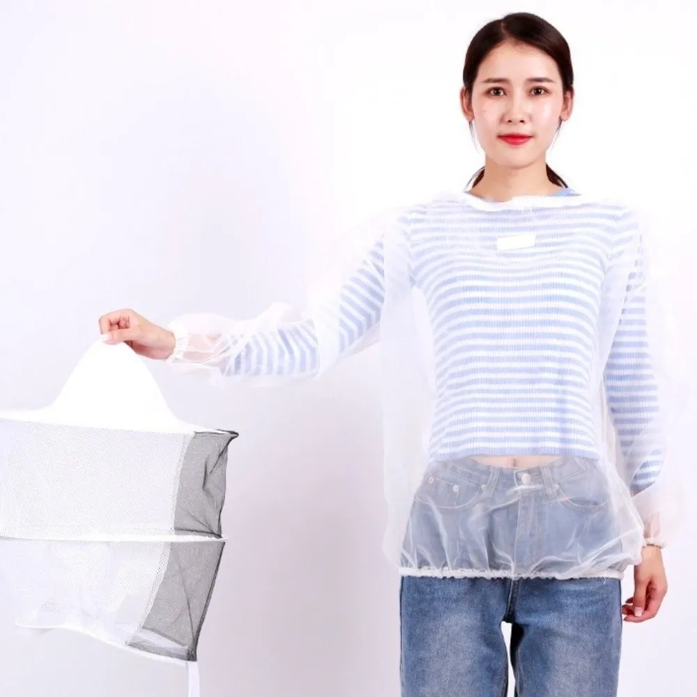Breathable Beekeeping Suit Hooded Veil Mesh Smock Beekeeper Clothes Half Body Wear-resistant Protective Equipment Bee Keeping view 5