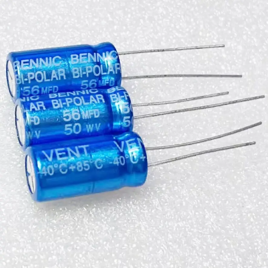 5PCS/LOT BENNIC 50v 56uf 56MFD 50WV NP bp vertical electrodeless electrolytic capacitor volume 10*20mm