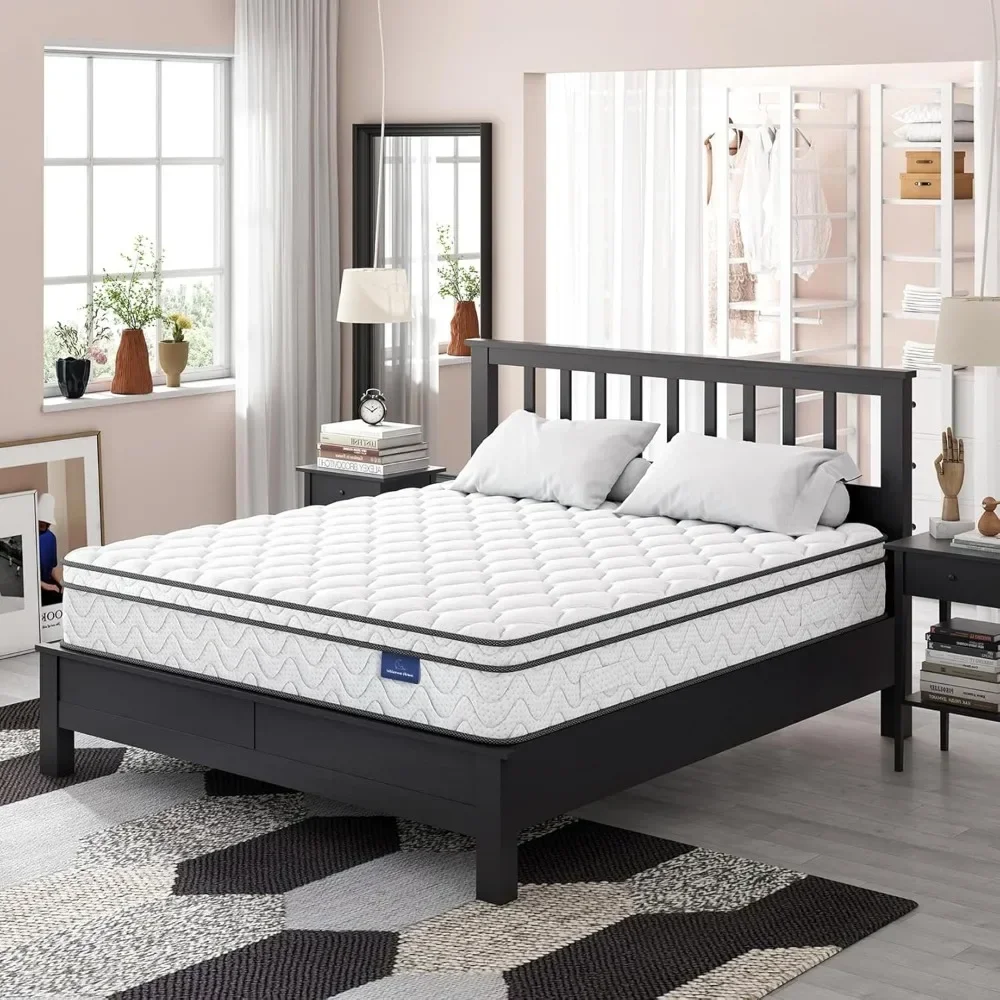 Full Size Mattress, 12 Inch Hybrid Full Mattress in a Box, Double Mattress with Memory Foam and Pocket Spring