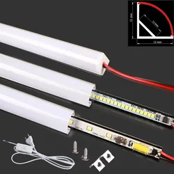 AC220V HA CONDOTTO LA Luce Bar Tubo A Forma di V 50 centimetri 72LED Profilo In Alluminio per Armadio Da Cucina A Parete Ad Angolo Lineare Complementi Arredo Casa SMD2835 LAMPADA