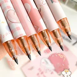 2/4pcs Eternal Non Sharpening Pencils Kawaii Press Automatic Pencils Korean Stationery Mechanical Pencil School Office Supplies