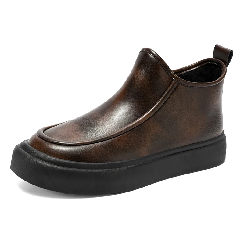 Scarpe casual da uomo 2025 Nuovo stile Autunno Pelle Scarpe da uomo versatili alla moda Scarpe da passeggio impermeabili antiscivolo per esterni