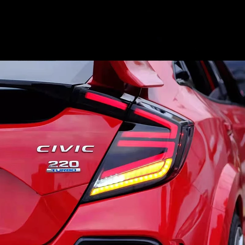 Suitable for 21 Civic hatchback tail lights modified 10th generation Civic double V LED streamer steering tail light assembly