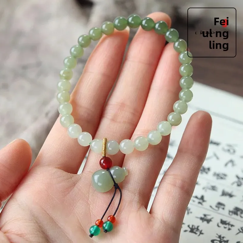 ChuLing 2026 New Elegant Natural Hetian Jade Bracelet for Women High Quality Qinghai Material Nanyang Hetian Jade Bracelet with