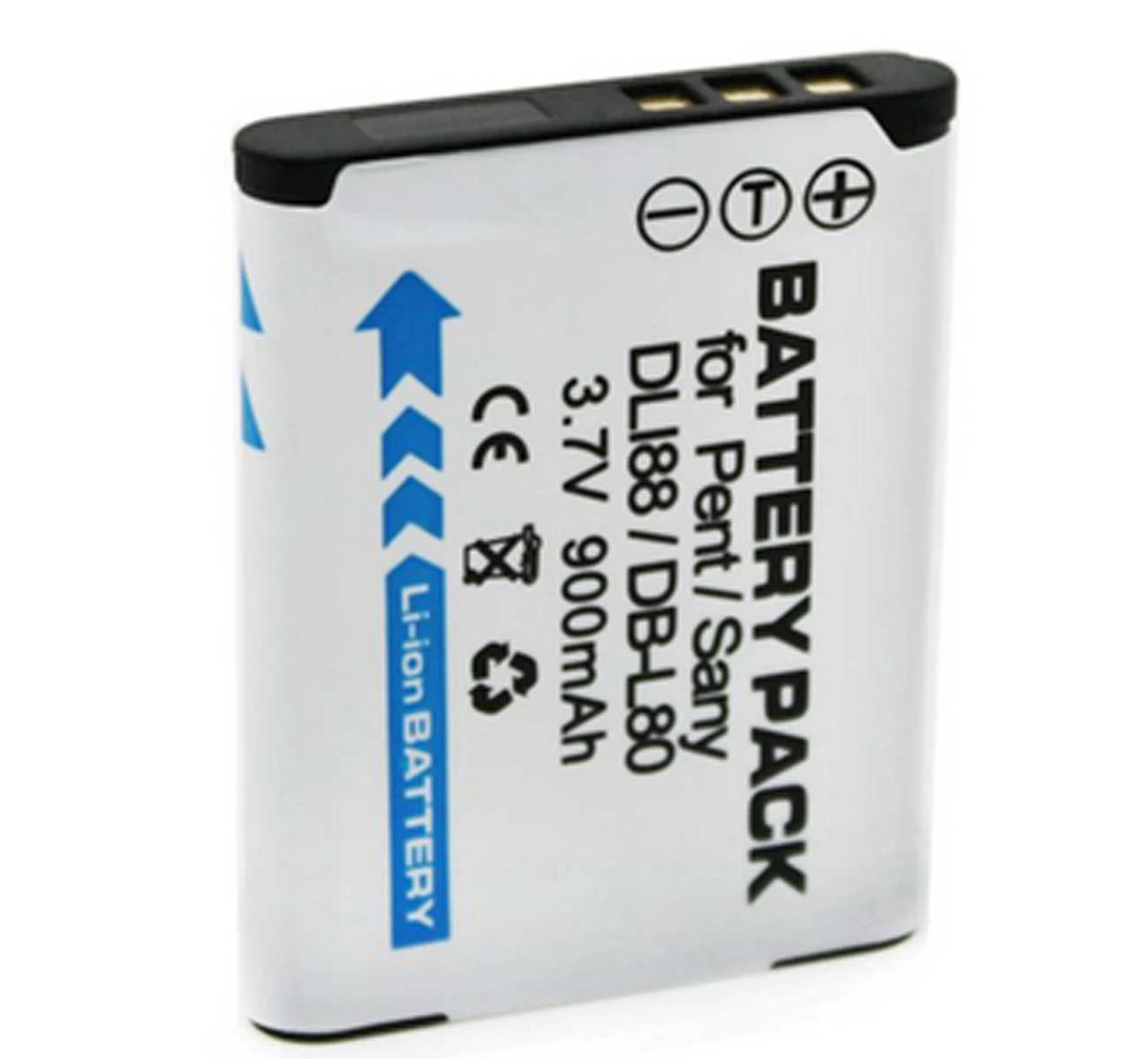 Batterijpakket voor Pentax D-LI88, DLI88 en Pentax Optio H90, P70, P80, W90, WS80 digitale camera