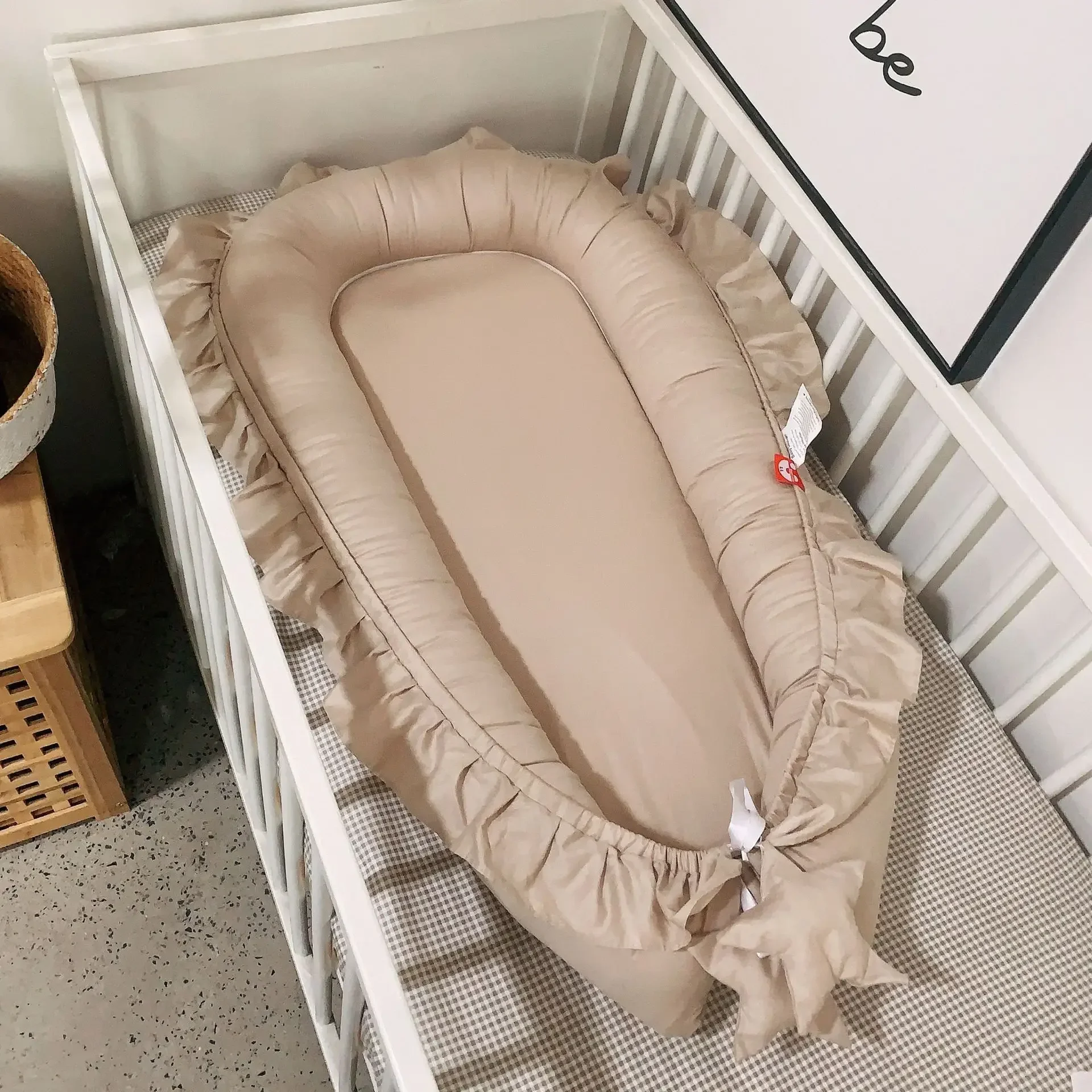 Cotton Nest Bed Newborn Infant Bassinet Bumper Soft Travel Bed Birth Gift 60x95cm Baby Portable Crib Lounger for Boys Girls