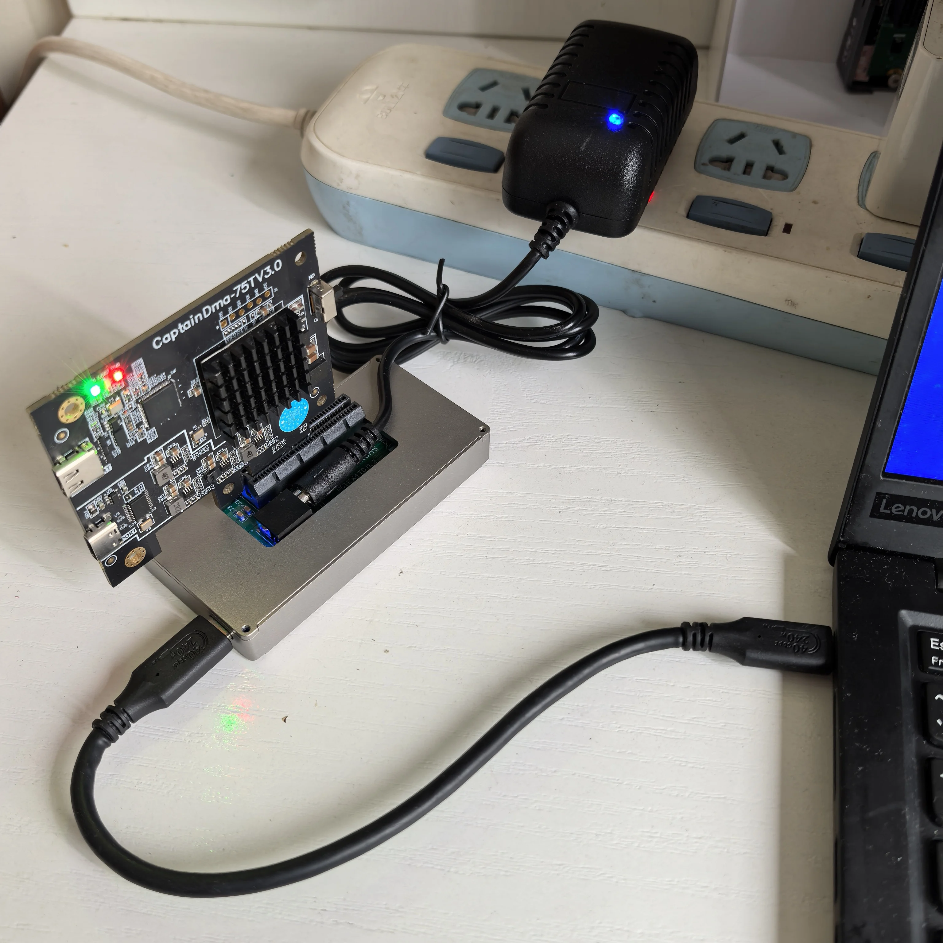 USB4 Thunderbolt To PCIE Adapter การ์ด 40Gbps แหล่งจ่ายไฟ DC ภายนอกกราฟิกการ์ด eGPU BMD FPGA DMA ข้อมูลคอลเลกชันการ์ด