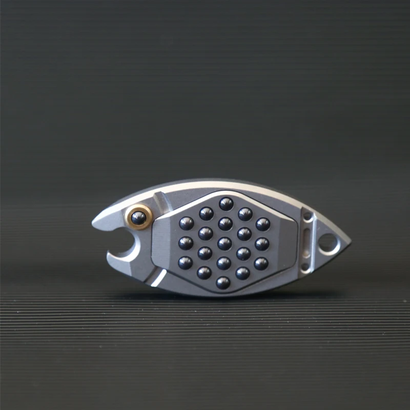 Titanium Alloy Fish Bubble  Fidget Toys Keychain Bottle Opener Unboxing Tool Adult Office Tabletop EDC Adults Christmas Gifts