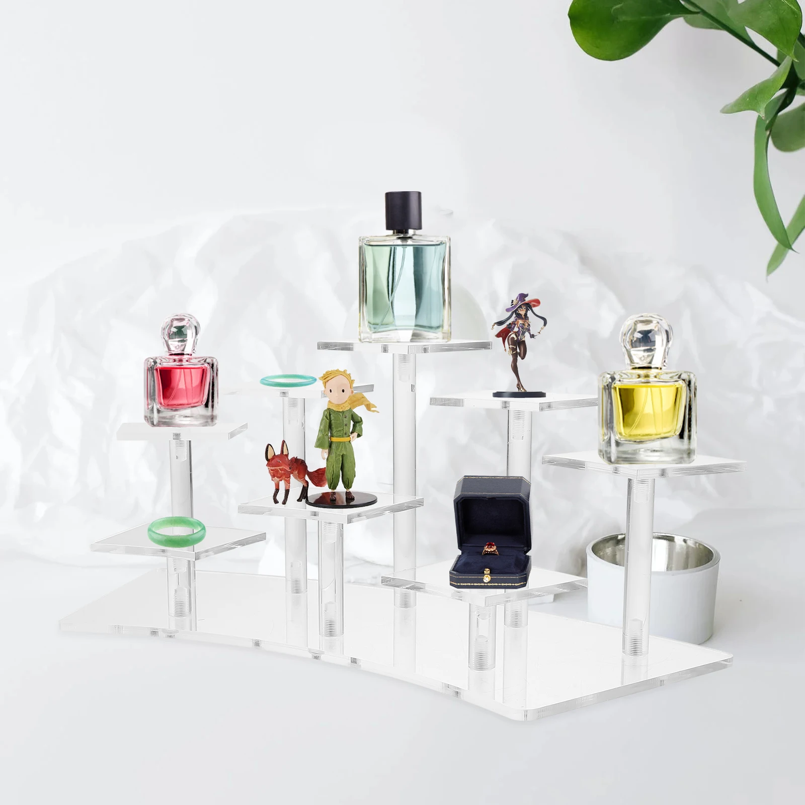 

Sturdy Transparent Acrylic Multi-Layer Display Household Desktop Organizer For Perfume Jewelry Storage Stand Ornament Clear