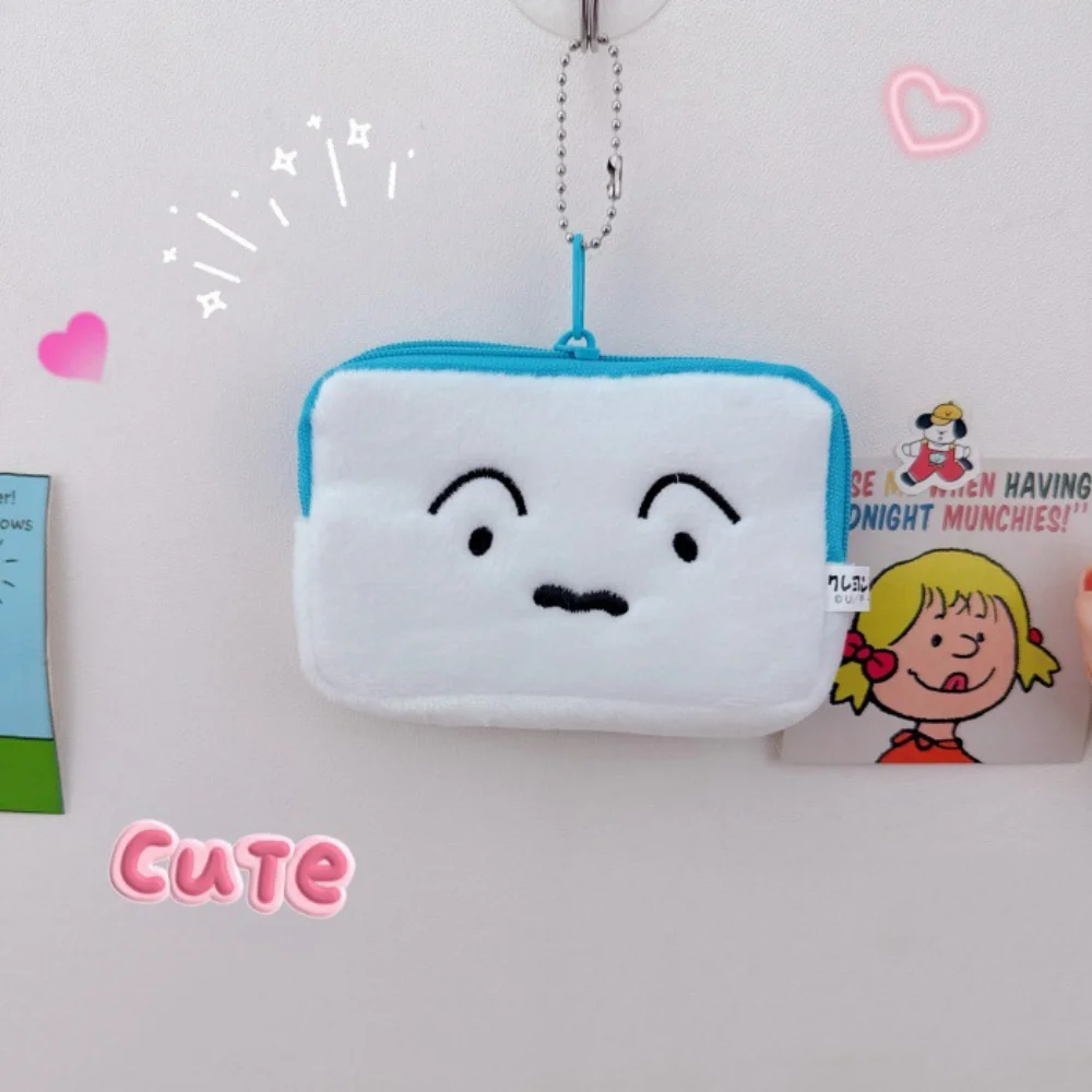 Nuovo Crayon Shin-Chan Portafoglio in peluche per cartoni animati Personaggio anime Buriburizaemon Portamonete Porta carte di transito Custodia per ragazze Regalo