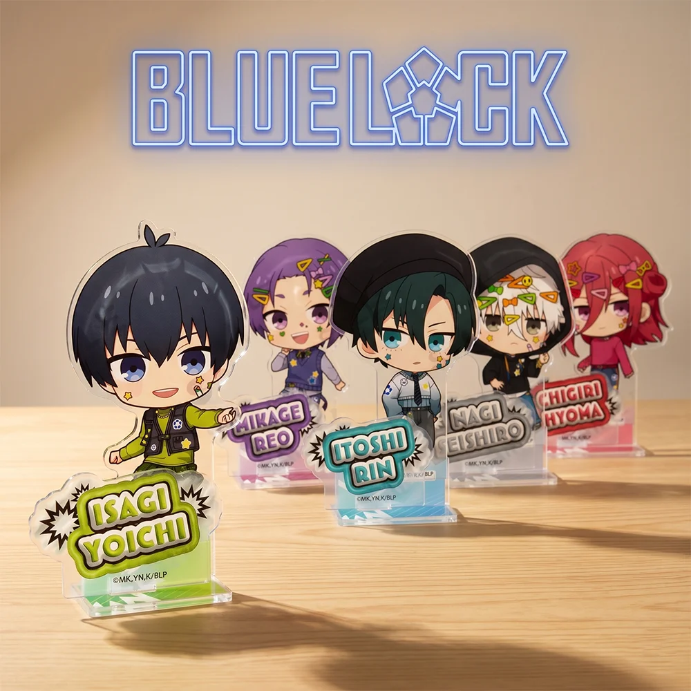 Blue Lock Deco Drop ver 10CM Double Sided Acrylic Stand keychain Anime Stand Itoshi Rin Isagi Yoichi Gift Home Desk Decoration