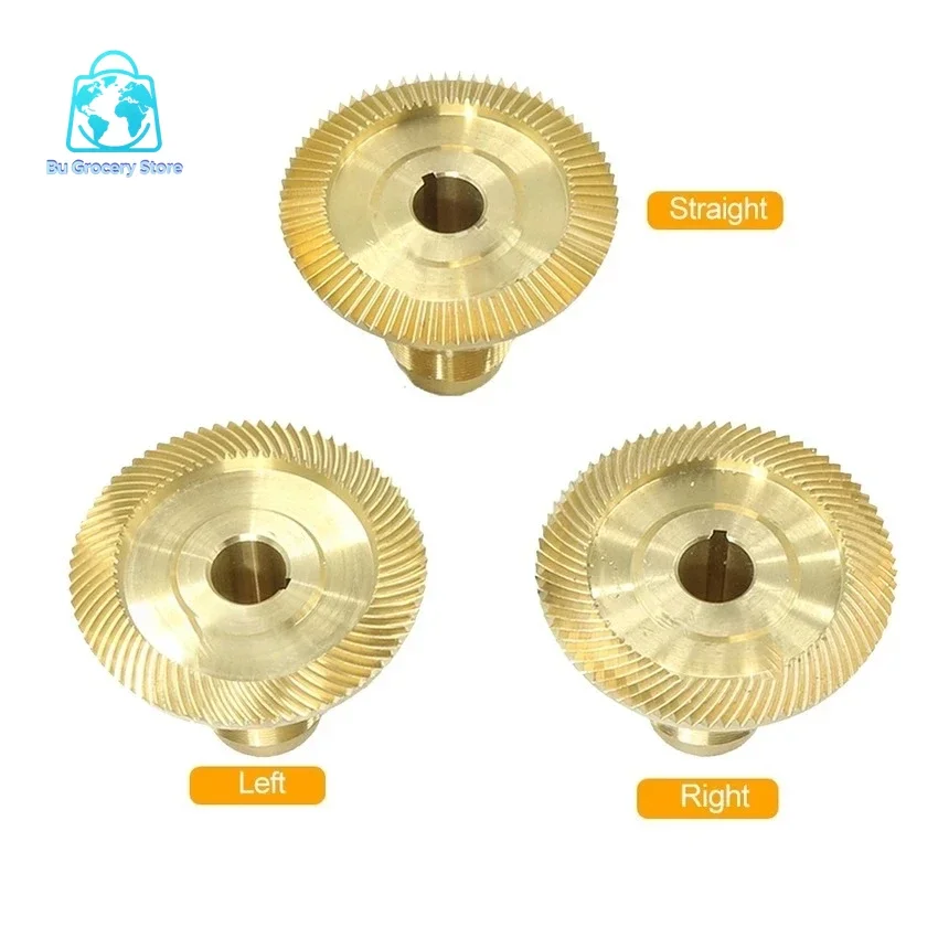 1pc Milling Machine Bevel Gear Spiral Bevel Gear Bridgeport Bronze Gear For Servo Power Feeder Straight/Left/Right Tooth