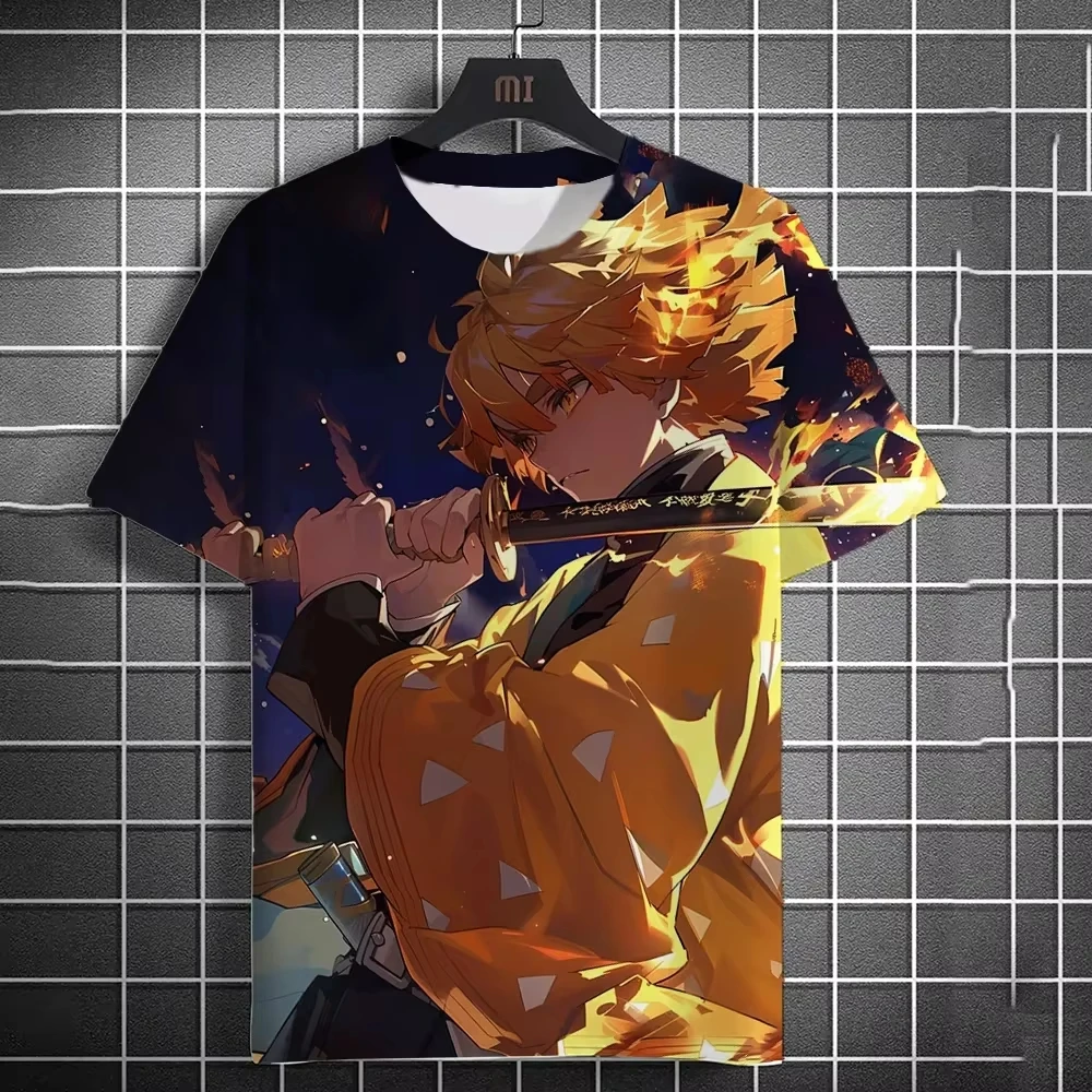 Summer New Men's T-shirt Anime Graphics 3D Printing Women Short Sleeve Summer Fashion Trend Oversized Kid T-shirt Street T-shirt image 3