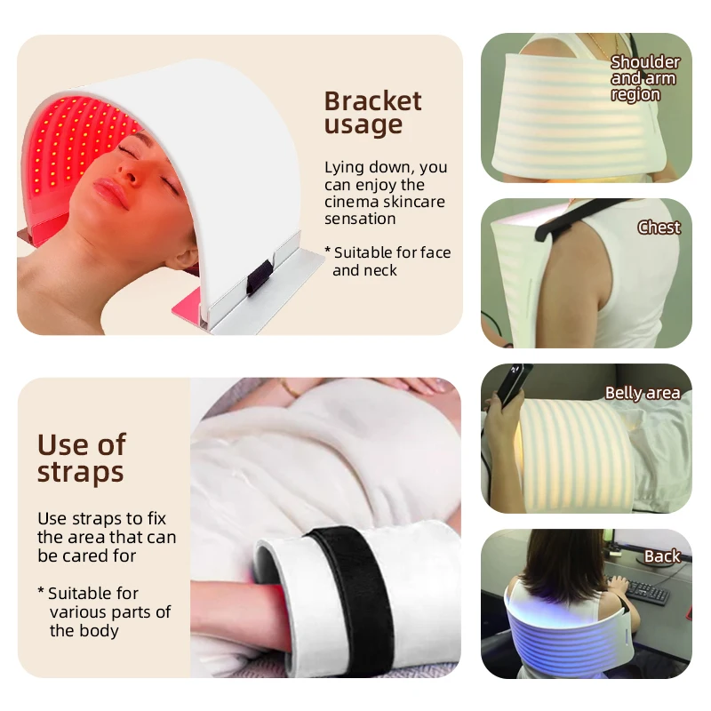 LED Photon หน้ากาก 7 สี USB Salon SPA ใช้สําหรับผิว Moisturizing Face & Body Skin Rejuvenation สิว Anti wrinkle Skin Care