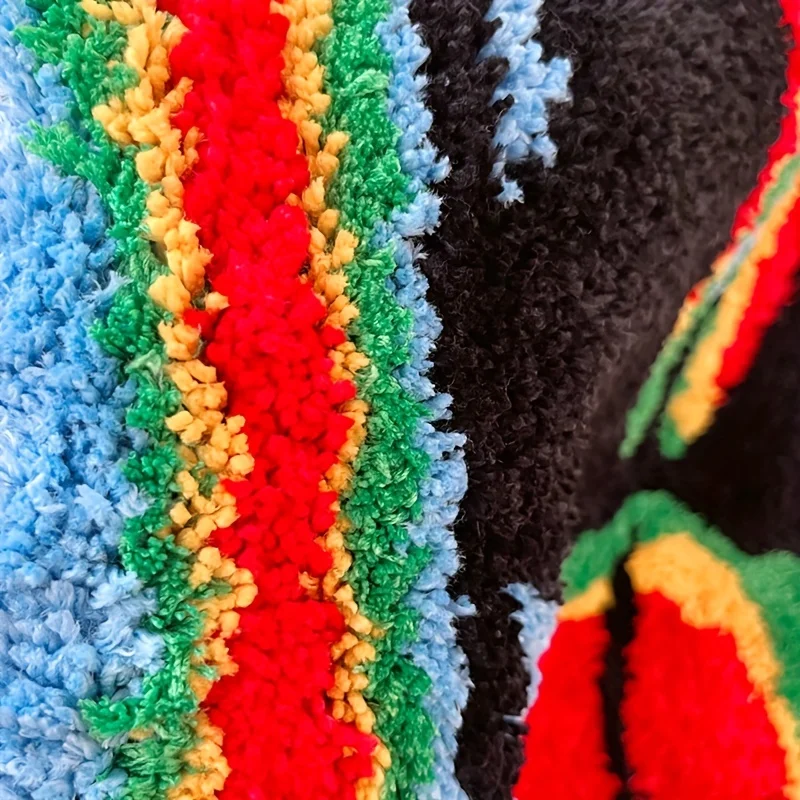 Unregelmäßige Körperform beflockte Boden matte, haltbare rutsch feste wasserdichte und Antifouling-Matte, geeignet für Wohnzimmer Schlafzimmer – Detail 4