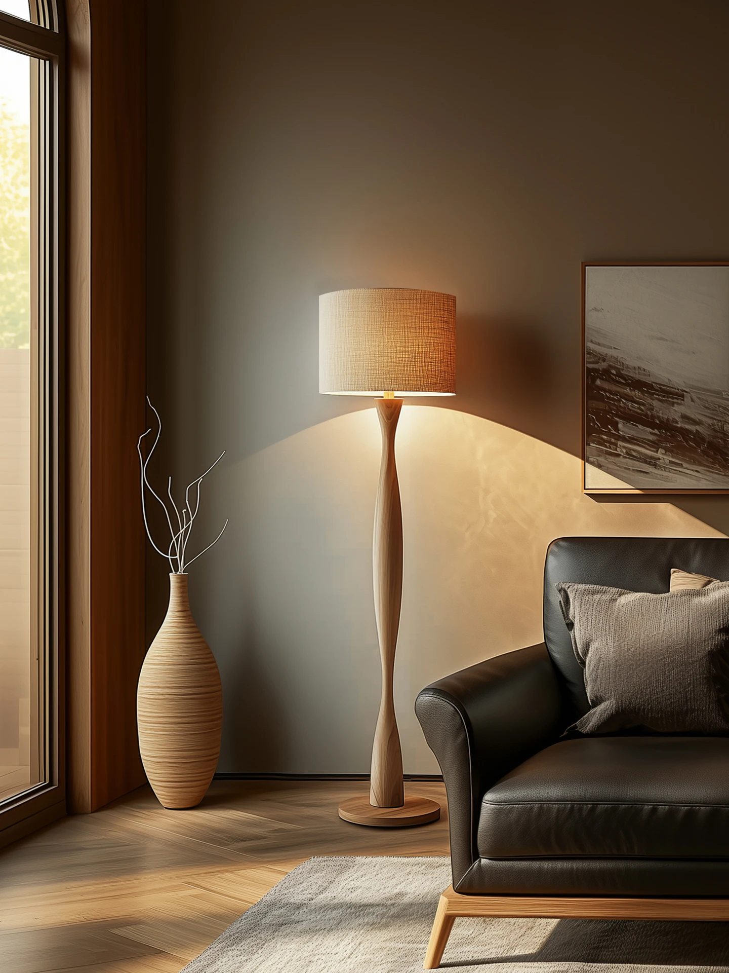 Lámparas de pie de lujo de madera, decoración para sala de estar, oficina, luz Led de pie, lámpara estándar de madera de moda, iluminación de ambiente