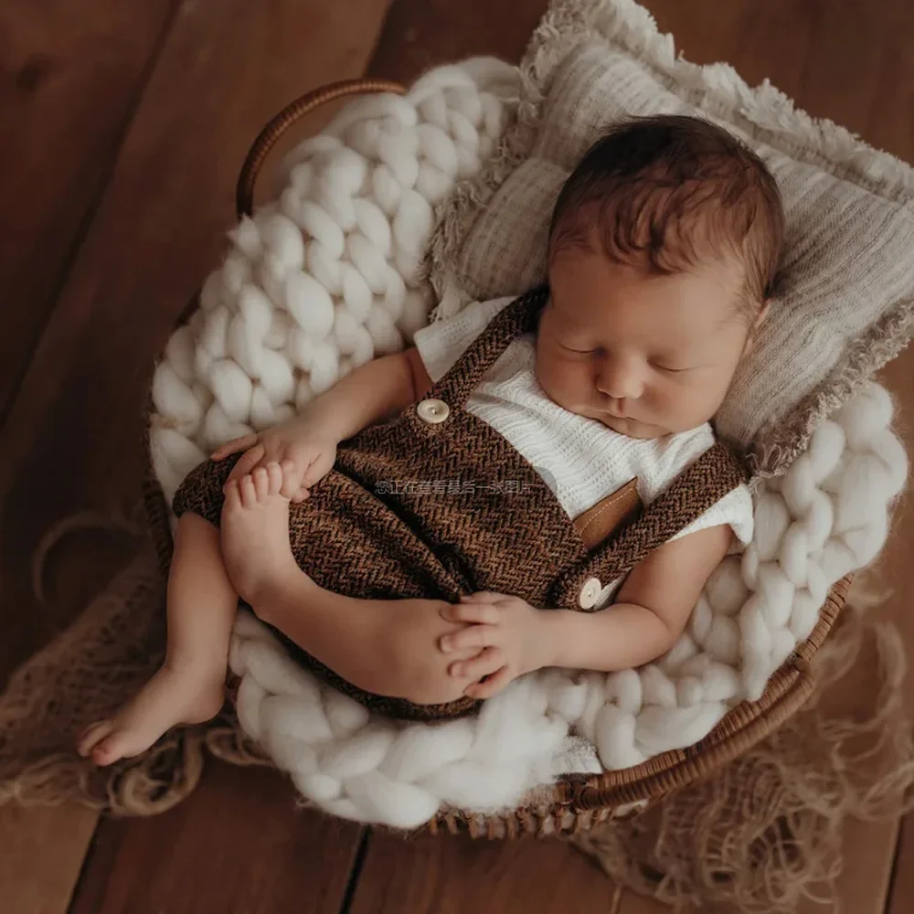 Fotografia Adereços Acessórios para o Bebê Recém-nascido Menino e Menina, Macacão Set, 0 a 3 Meses, Roupas, Terno para Fotografar, Traje, Roupa