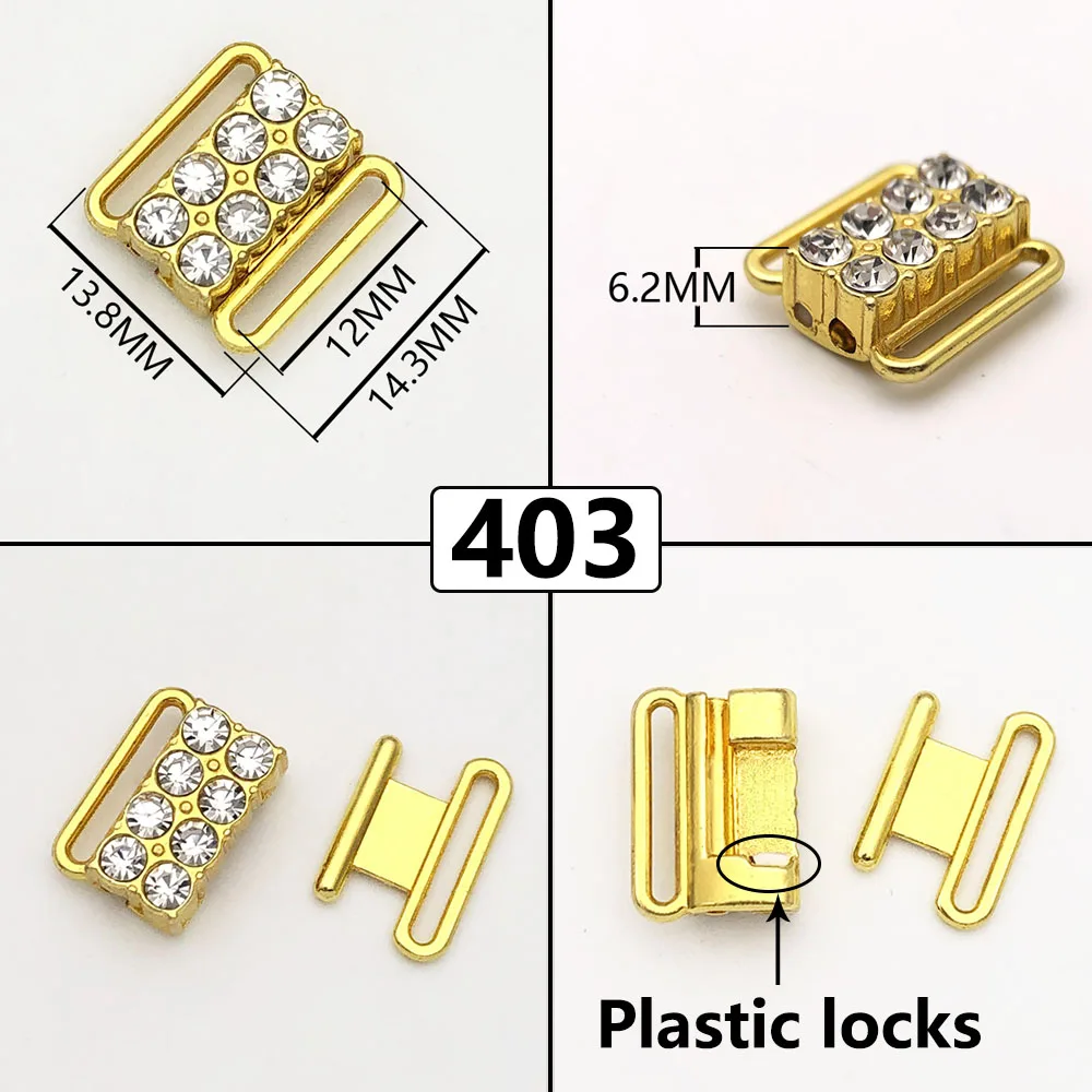 12MM Bikini Rhinestone Connectors Magnetic Bra Closure Metal Clasp Accessories Sewing Replacing Lingerie Garment DIY Supplies view 3