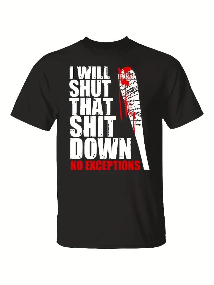 je-vole-cette-merde-aucune-exceptions-–-t-shirt-pour-hommes-imprime-a-manches-courtes-et-col-rond-100-coton-avec-motif-the-walking-dead